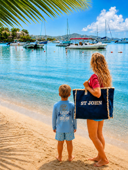 COTTON CANVAS ST. JOHN FRINGE TOTE