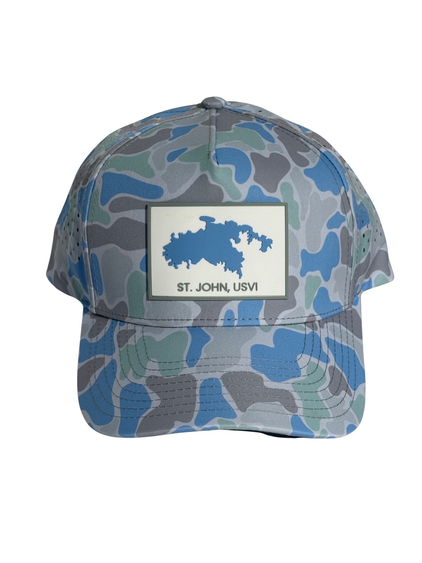 CAMO ST. JOHN RUBBER PATCH HAT BLUE