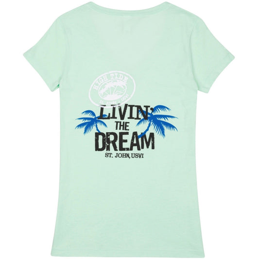LIVIN' THE DREAM LADIES MINT T-SHIRT