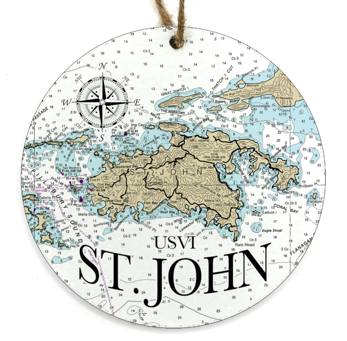 ROUND ST JOHN ORNAMENT