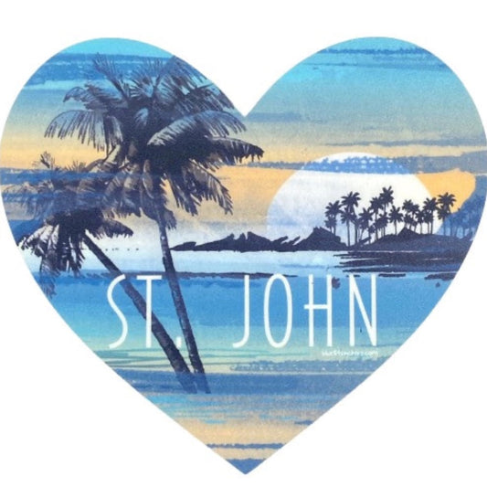 HEART ST. JOHN MINI STICKER
