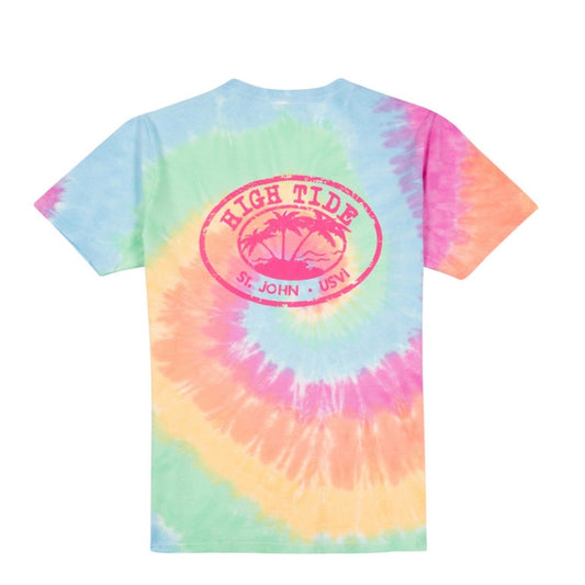 HIGH TIDE LOGO LADIES TIE-DYE T-SHIRT