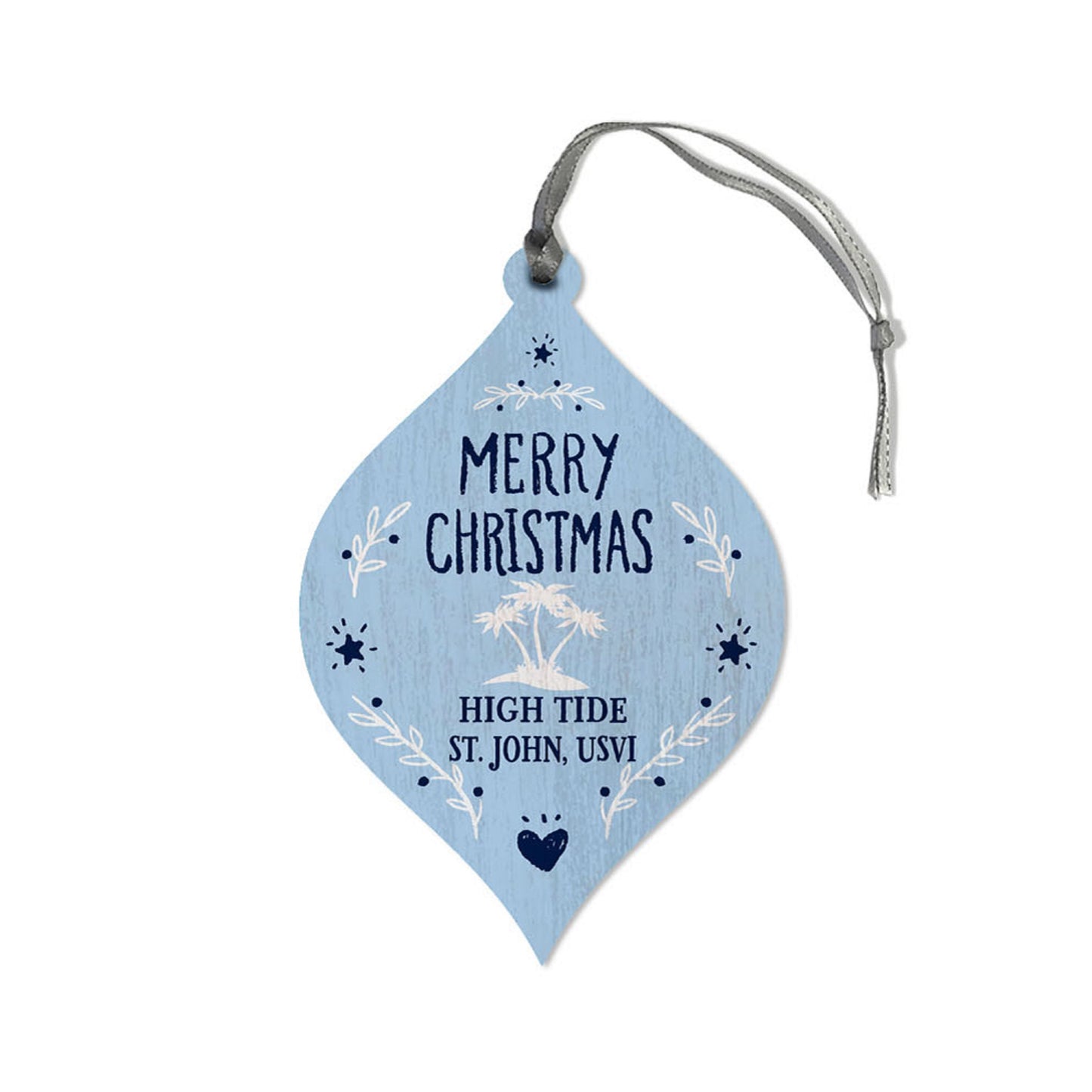 MERRY CHRISTMAS WOOD ORNAMENT