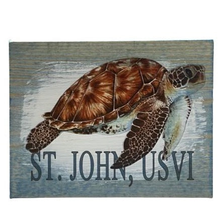 WOODEN SEA TURTLE ARTWORK