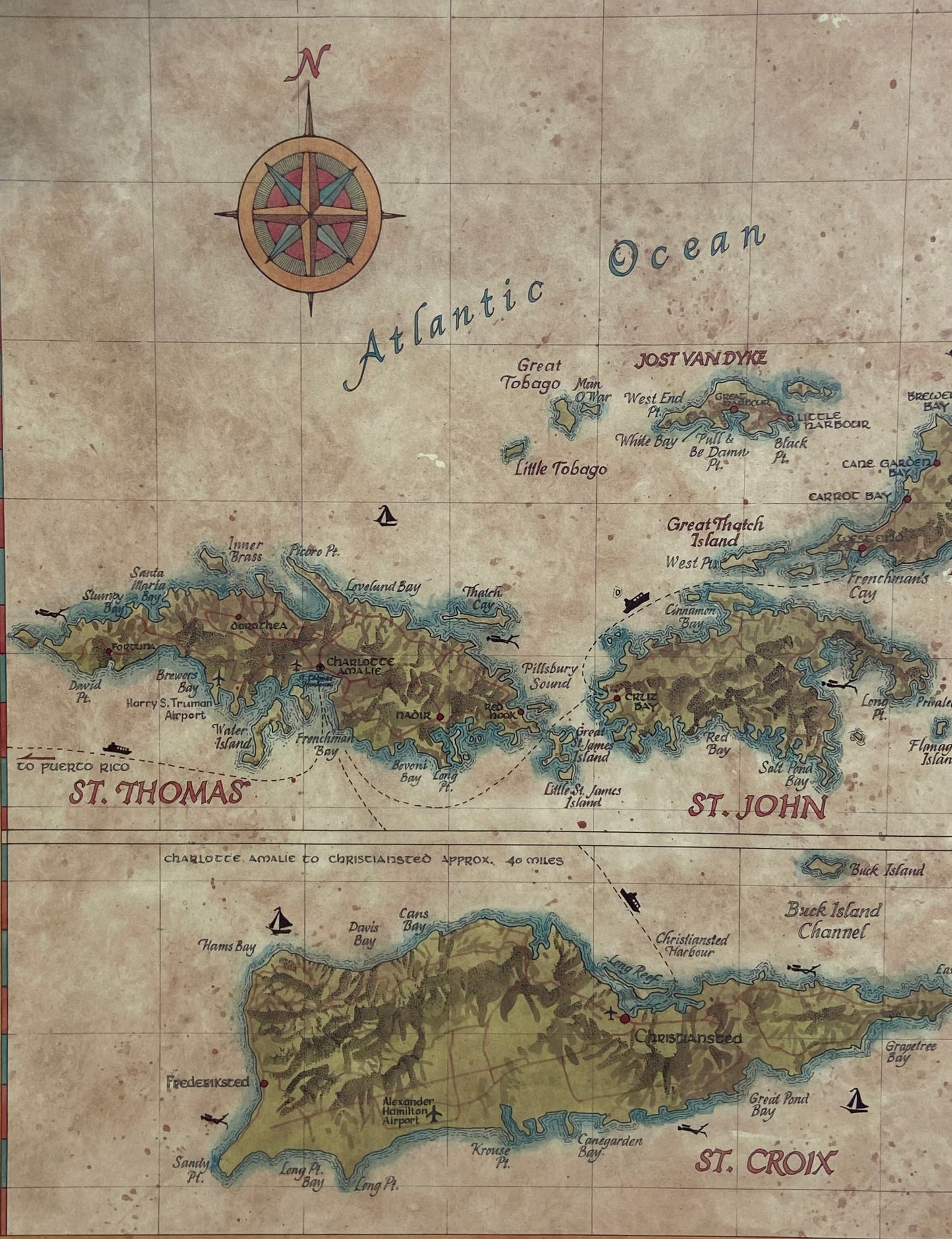 MAP OF THE VIRGIN ISLANDS