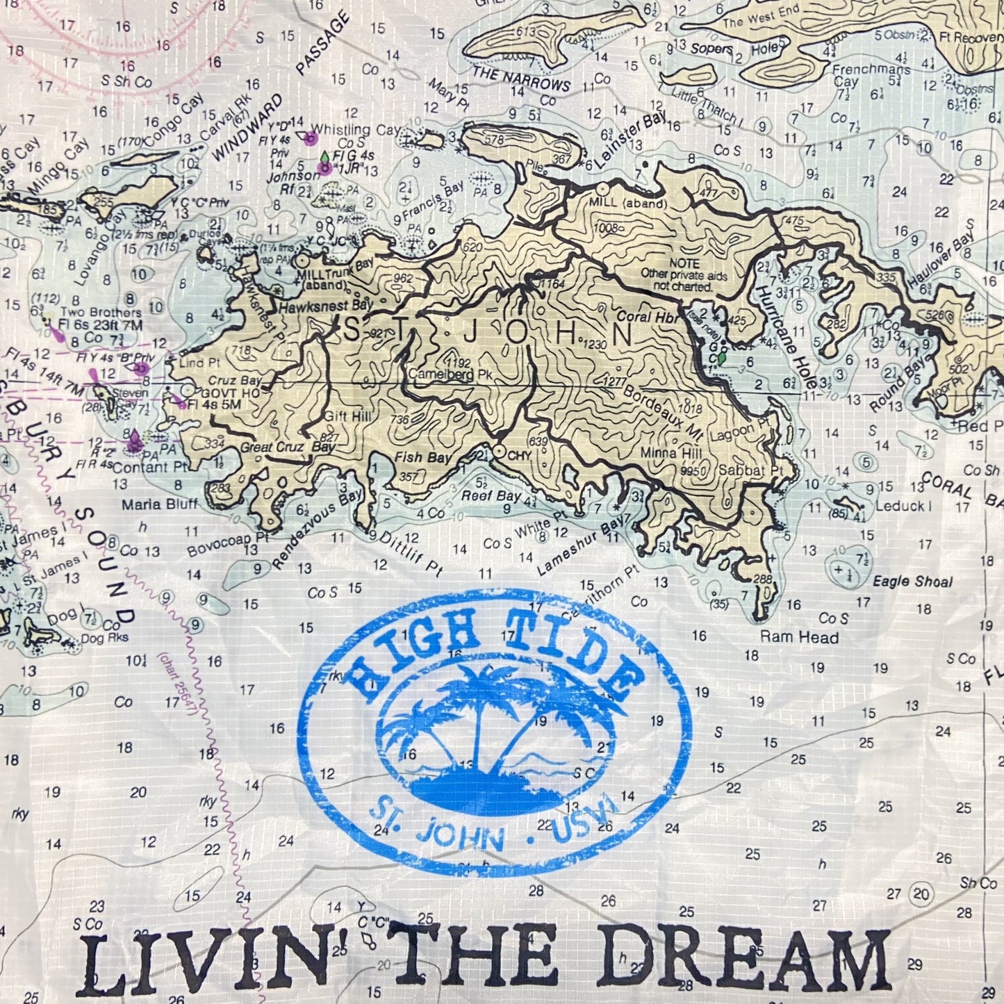 HIGH TIDE REUSABLE ISLAND MAP BAG