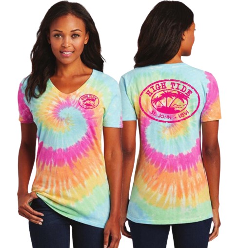 HIGH TIDE LOGO LADIES TIE-DYE T-SHIRT