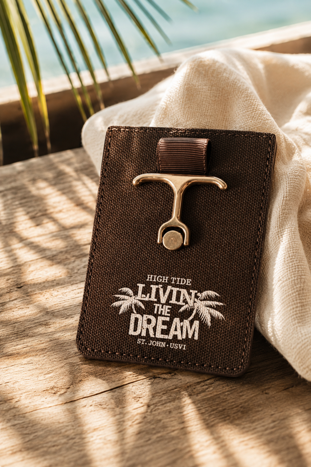LIVIN' THE DREAM ANCHOR PHONE WALLET & STAND