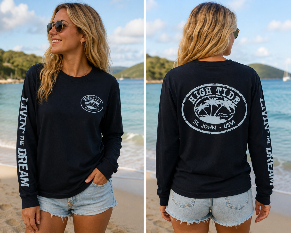 HIGH TIDE LOGO LONG SLEEVE UNISEX T-SHIRT