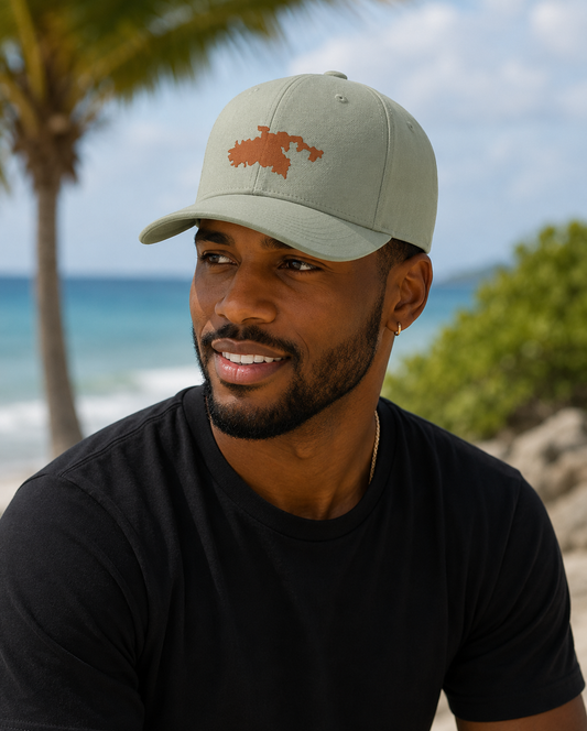 ISLAND OF ST. JOHN LEATHER PATCH HAT