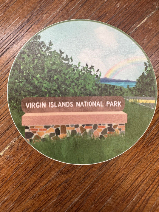 National Park with Rainbow