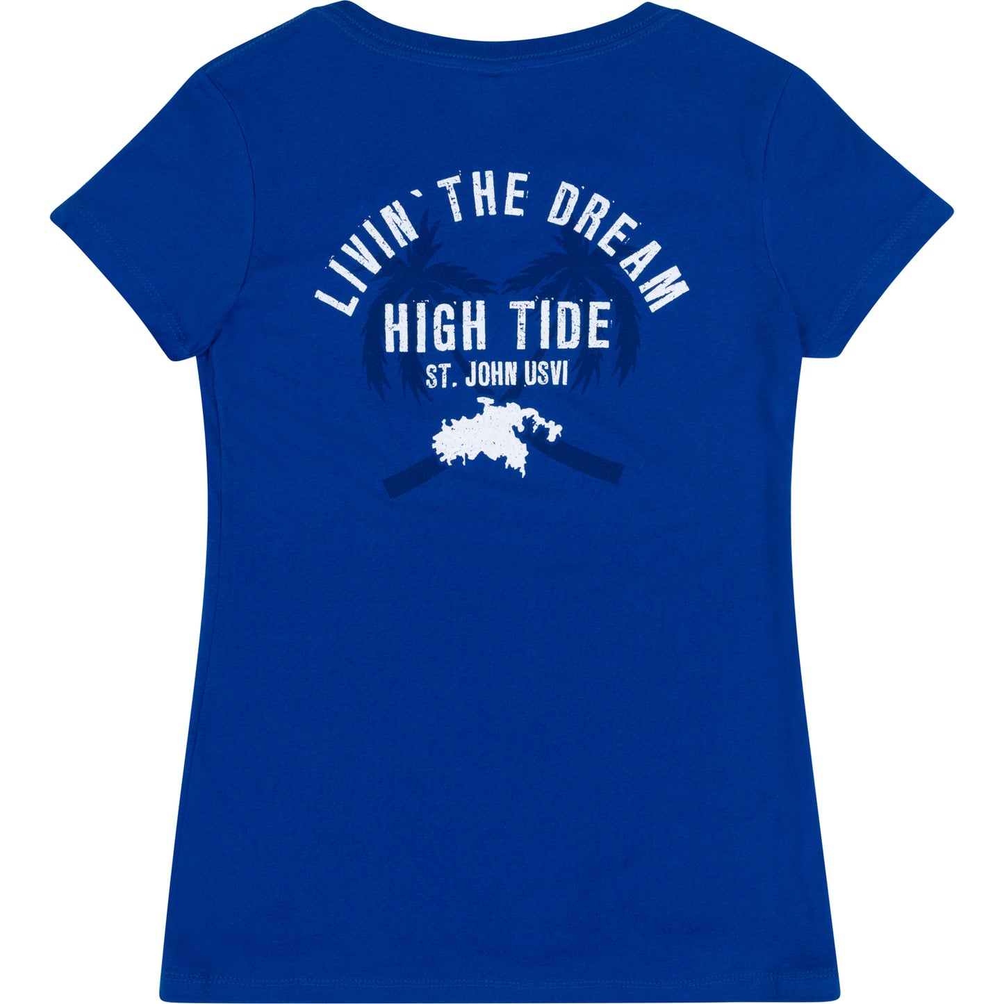 HIGH TIDE LIVIN' THE DREAM WITH ISLAND OF ST.JOHN LADIES T-SHIRT