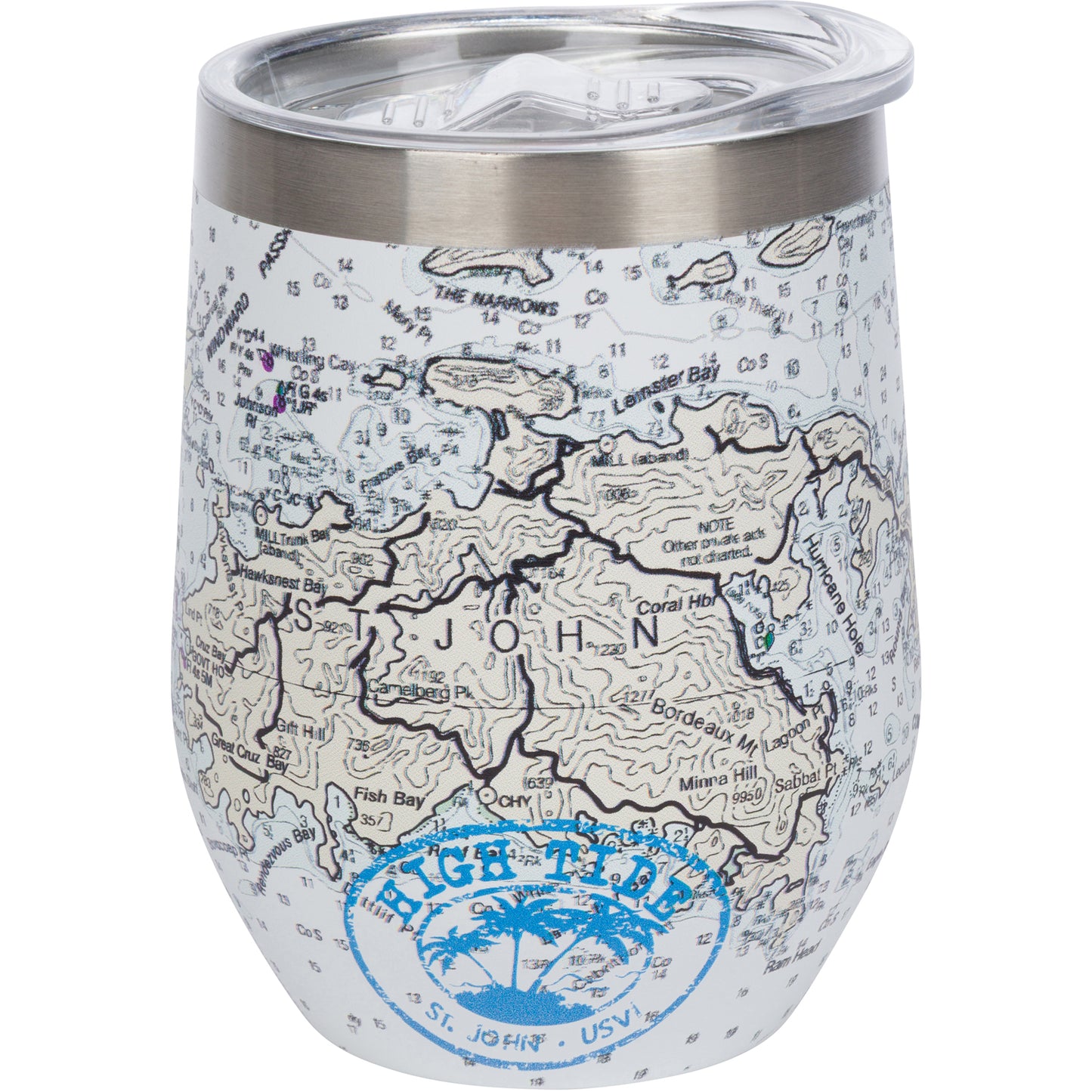 HIGH TIDE ST. JOHN MAP WINE CUP