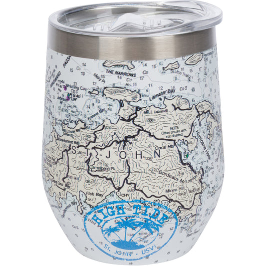HIGH TIDE ST. JOHN MAP WINE CUP