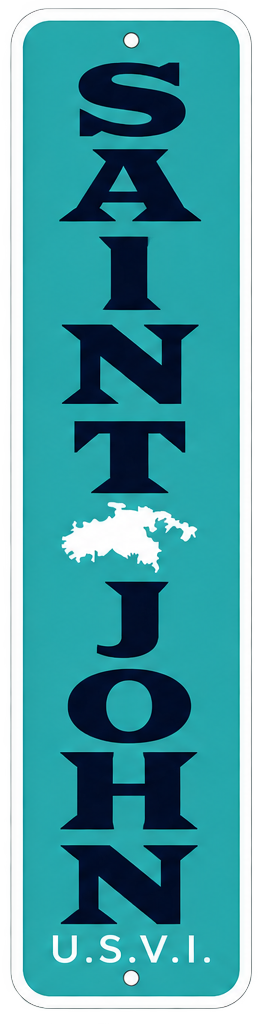 TURQUOISE TIN SIGN