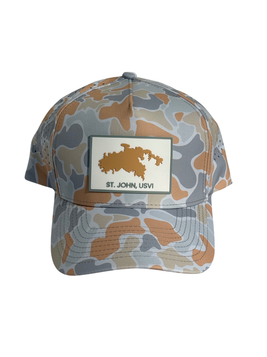 CAMO ST. JOHN RUBBER PATCH HAT GOLDEN BROWN