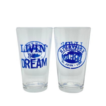LIVIN' THE DREAM TWO PINT GLASSES