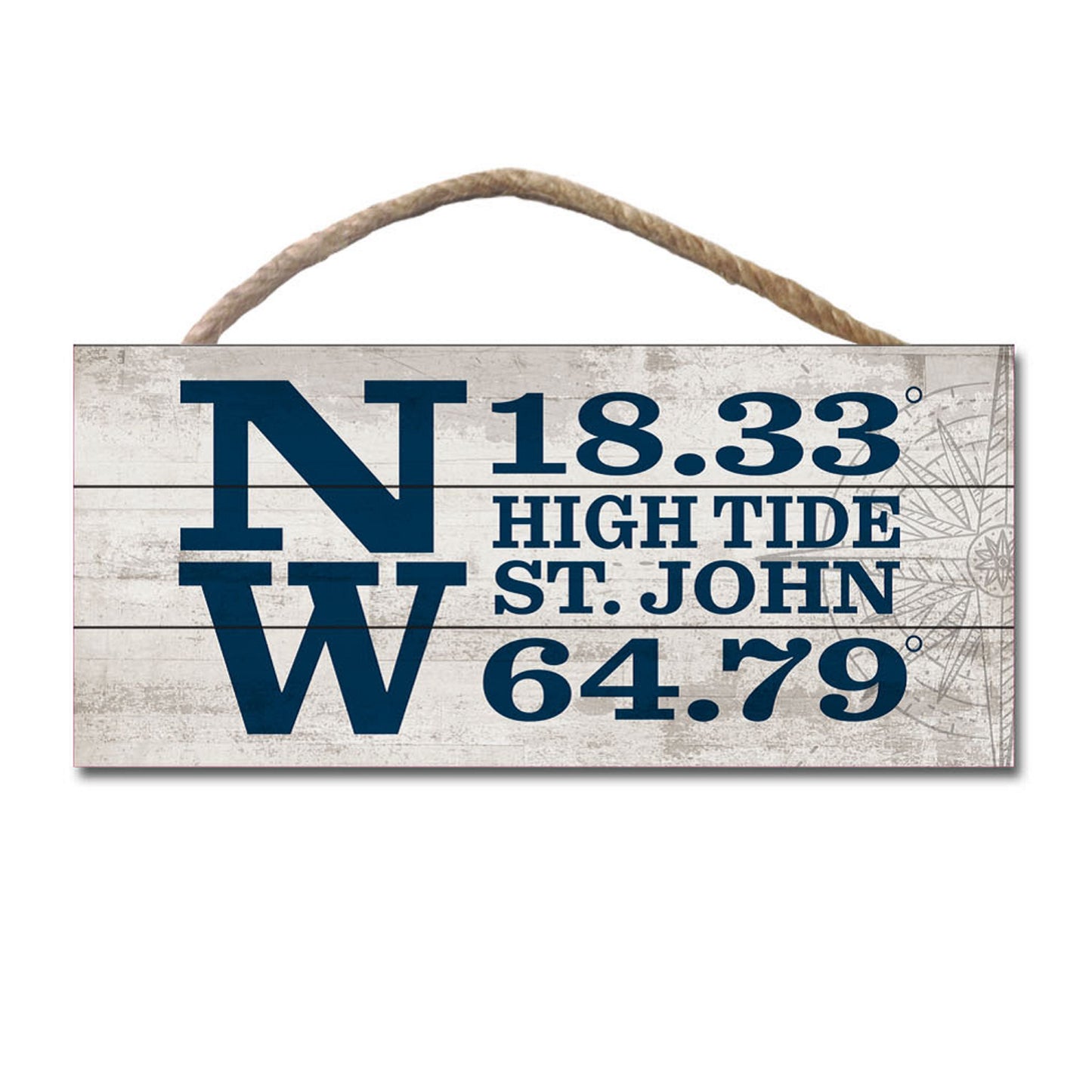 COORDINATES WOOD SIGN