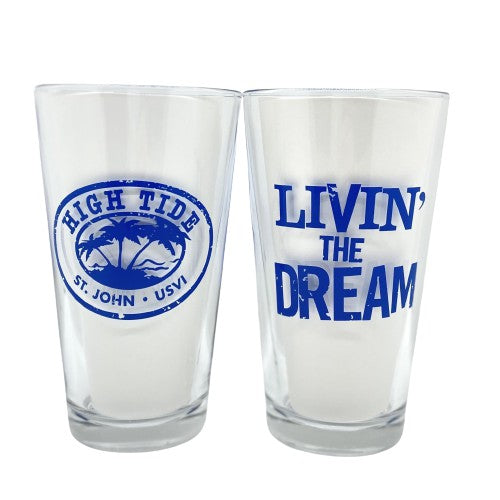 LIVIN' THE DREAM TWO PINT GLASSES