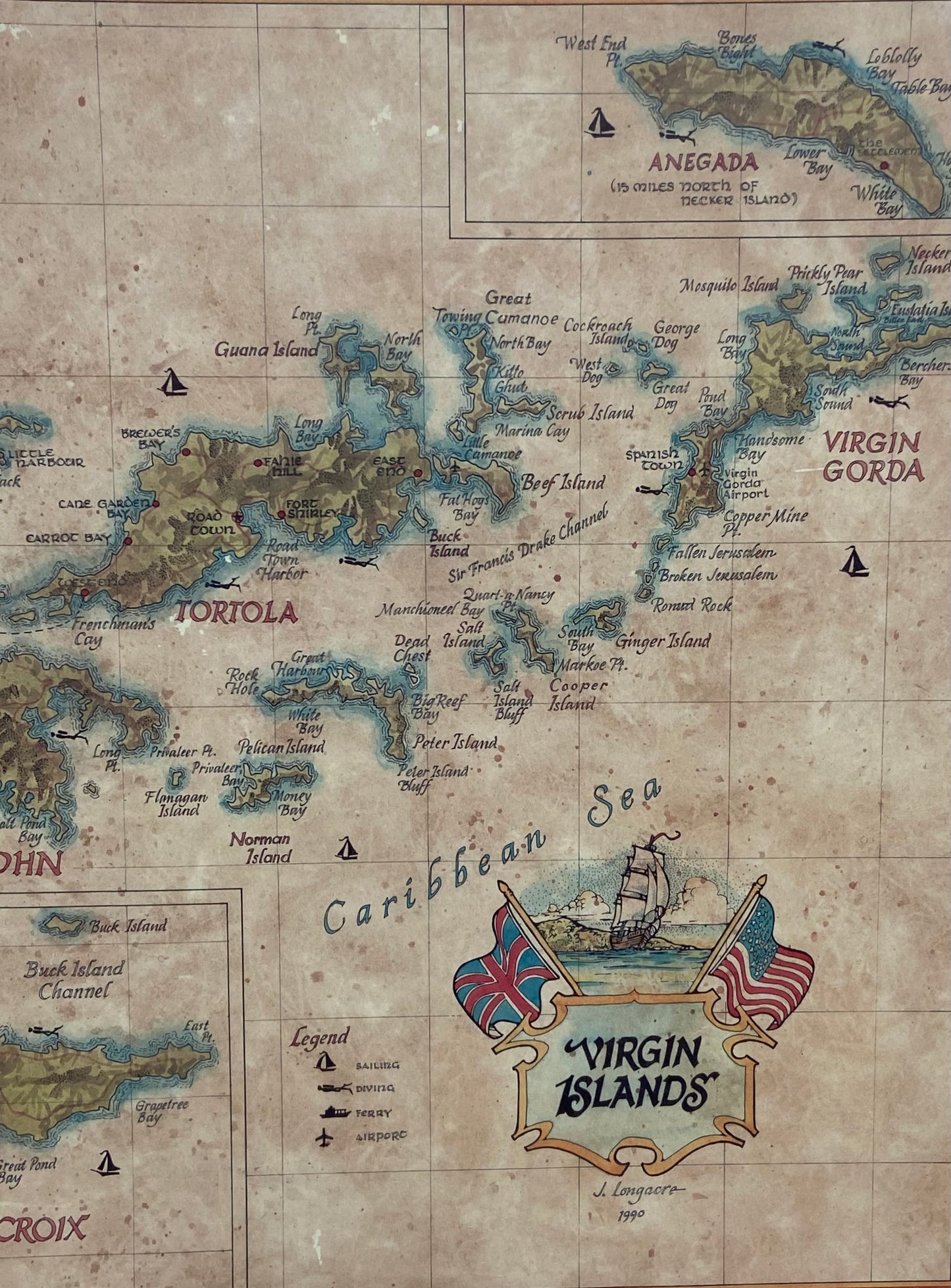 MAP OF THE VIRGIN ISLANDS
