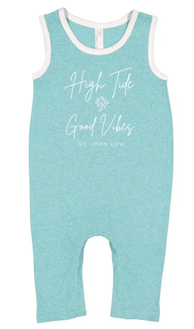 HIGH TIDE GOOD VIBES INFANT TANK ROMPER